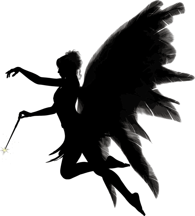 Meet A Real Fairy At The Gem Show Saturday And Sunday - Fairy With Wand Silhouette (653x720), Png Download