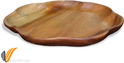 Wooden Tomato Design Dish Serving Plate - Dish (500x331), Png Download