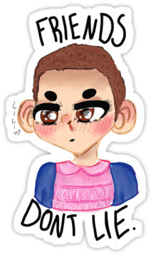 Friends - Stickers Transparent Stranger Things (375x360), Png Download