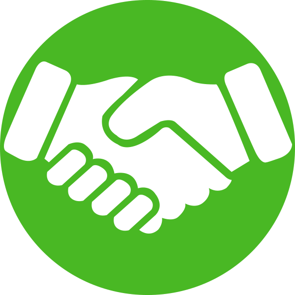 Download - Handshake Icon Green (600x600), Png Download