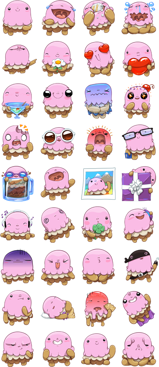 Napoli Facebook Stickers - Stickers Facebook Ice Cream (540x1240), Png Download
