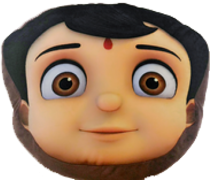 Chhota Bheem Face Cushion - Multicolor (709x370), Png Download