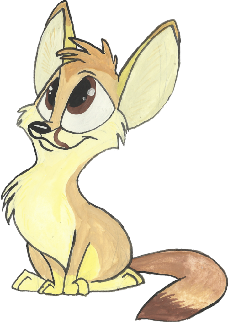 Fennec Fox Png Image - Clipart Of Fennec Png (727x1024), Png Download