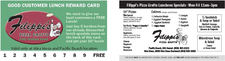 Filippis Scripps Ranch Pacific Beach - Filippi's Pizza (1000x294), Png Download