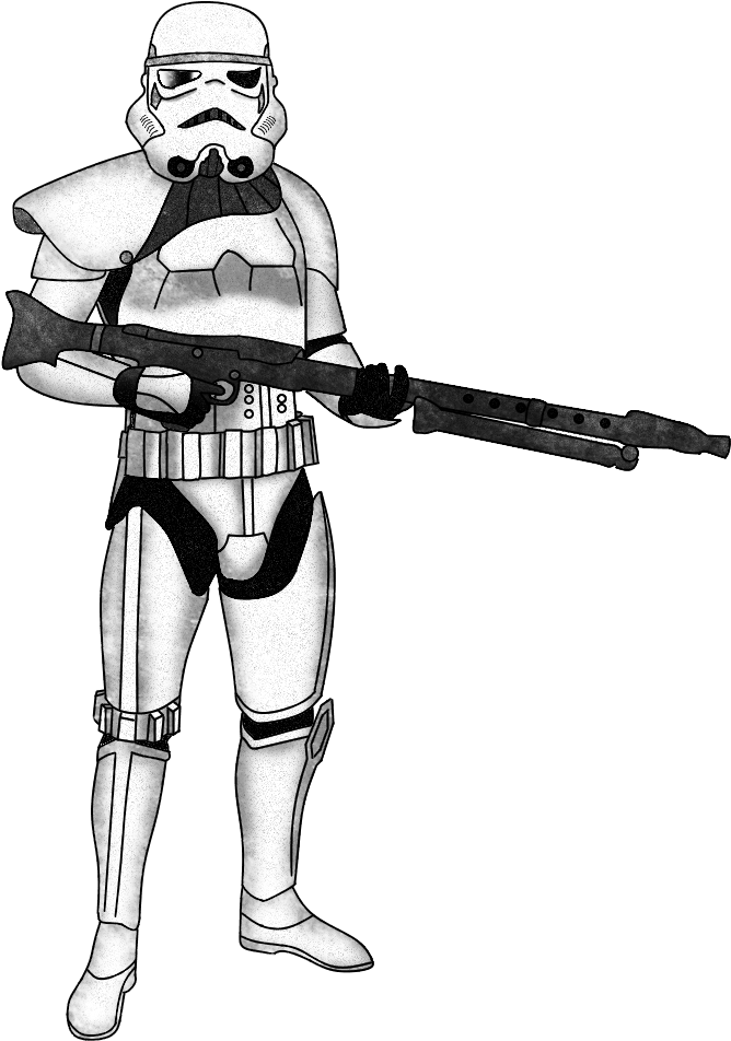 Scout Drawing Stormtrooper - Stormtrooper Dlt 19 (800x979), Png Download