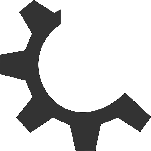 Executable File Icon Clip Art At Clker - Half Gear Png (600x603), Png Download