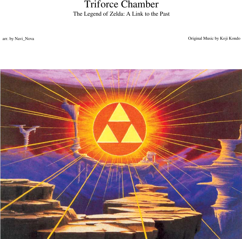 Triforce Chamber Sheet Music Composed By Original Music - Link To The Past Triforce (850x1400), Png Download
