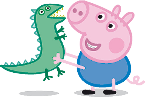 Peppa Pig Em Png - George And Mr Dinosaur (508x381), Png Download