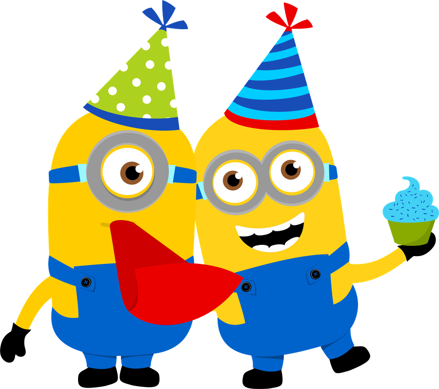 Transparent Minion Png Image - Minion With Birthday Hat (900x799), Png Download