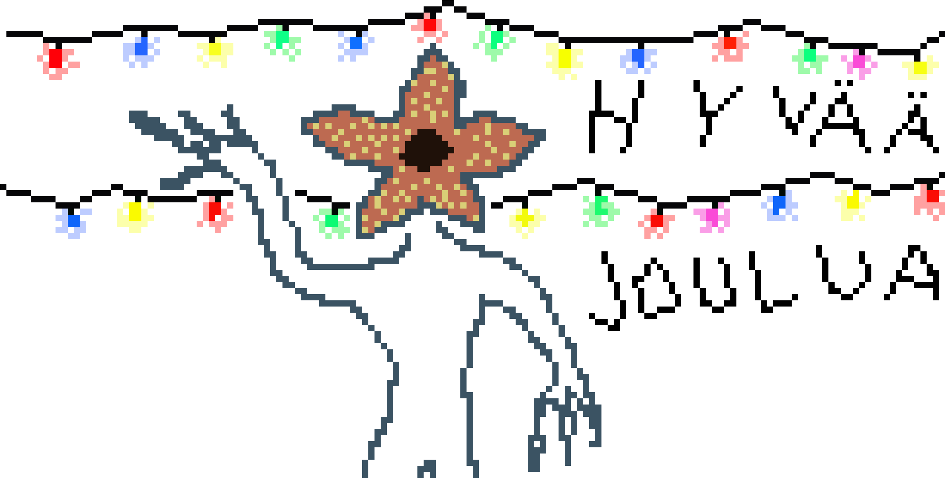 Stranger Things Merry Christmas - Pixel Art Stranger Things (3080x1740), Png Download