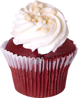 Red Velvet Cupcake Png (430x355), Png Download