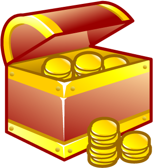 Available In 9 Sizes - Treasure Chest Icon Png (400x400), Png Download