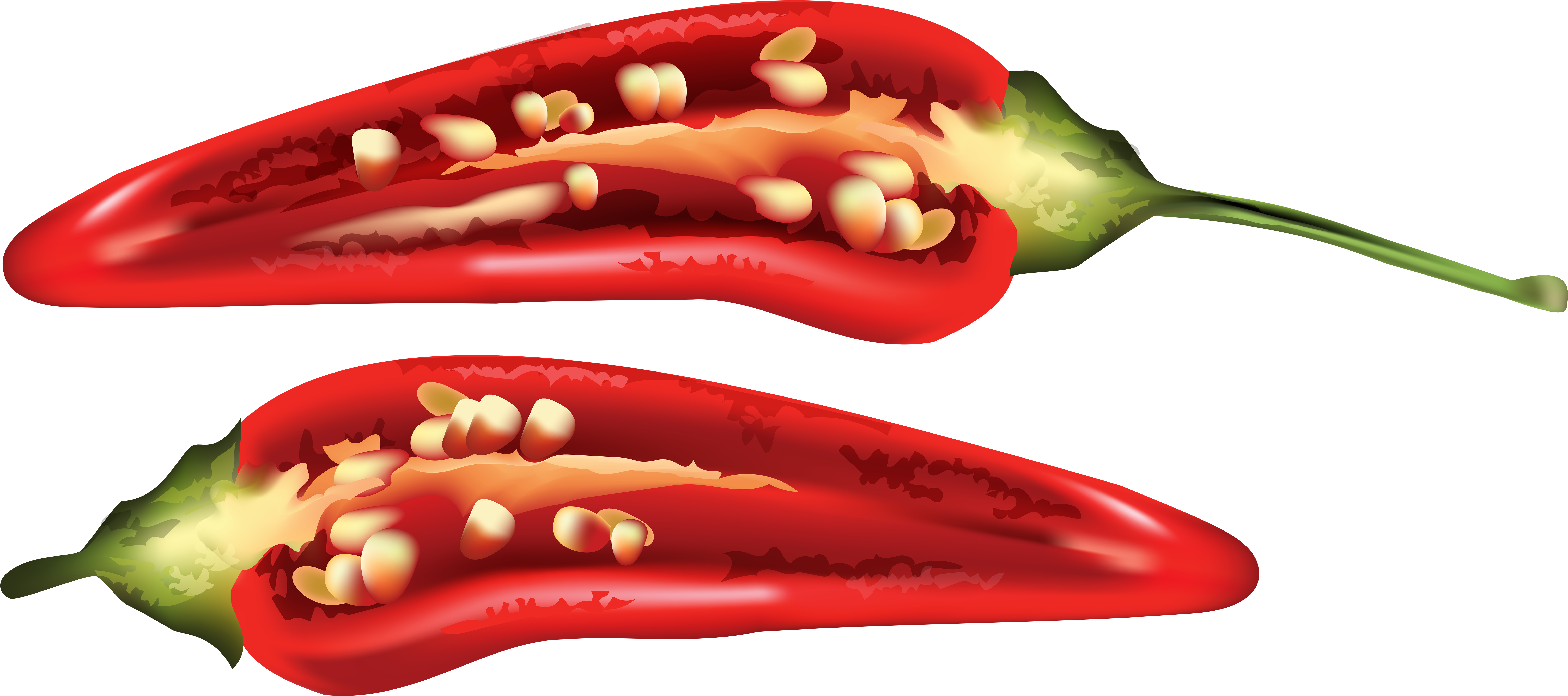 Vegetables Clipart Chile (8000x3550), Png Download
