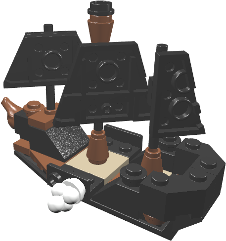 Microscale Pirate Ship - Sitting (1024x768), Png Download