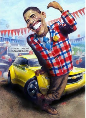 Car Salesman Obama - Obama Used Car Salesman (451x400), Png Download