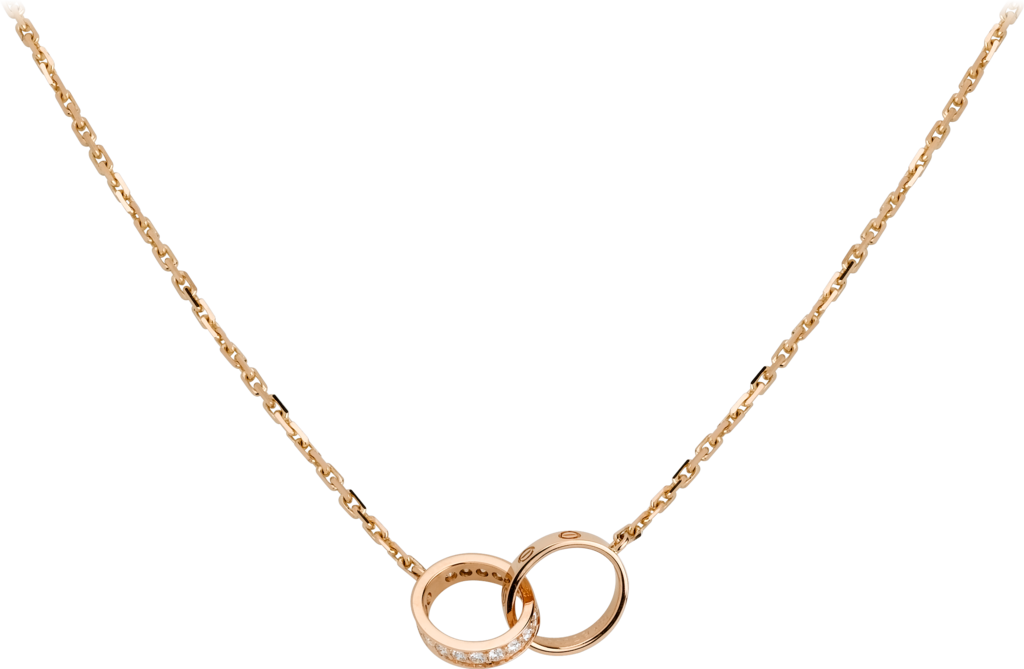 Love Necklace, Diamondspink Gold, Diamonds - Cartier Gold Set (1024x669), Png Download