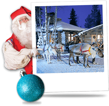 Santa-reindeer - Santa's Village (362x353), Png Download