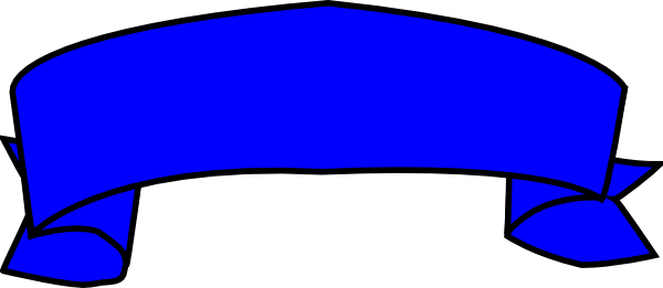 Clip Art At Clker Com Vector Online - Blue Banner Clip Art (600x261), Png Download