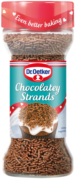 Oetker Chocolatey Strands Are Chocolate Flavoured Sprinkles - Dr Oetker Chocolate Strands (636x636), Png Download