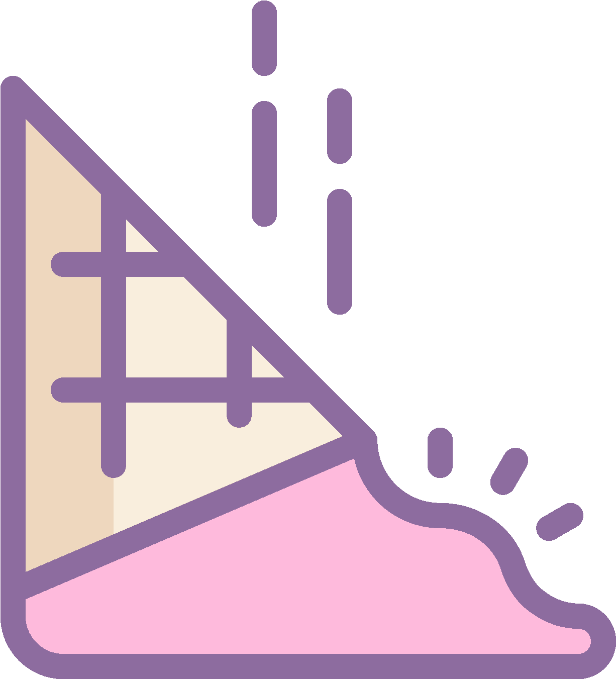 Fallen Ice Cream Cone Icon - Ice Cream (1600x1600), Png Download