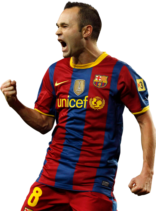 Messi Png - Iniesta En Png (880x880), Png Download