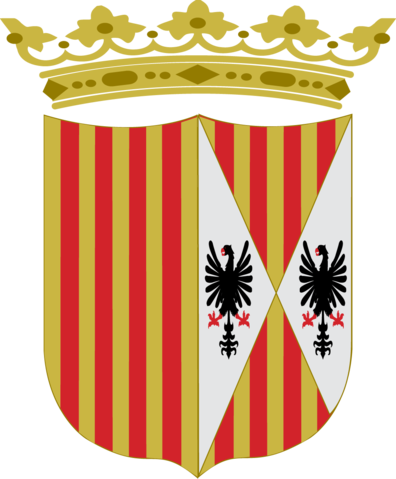Escudo Corona De Aragon Y Sicilia - Corona (396x479), Png Download