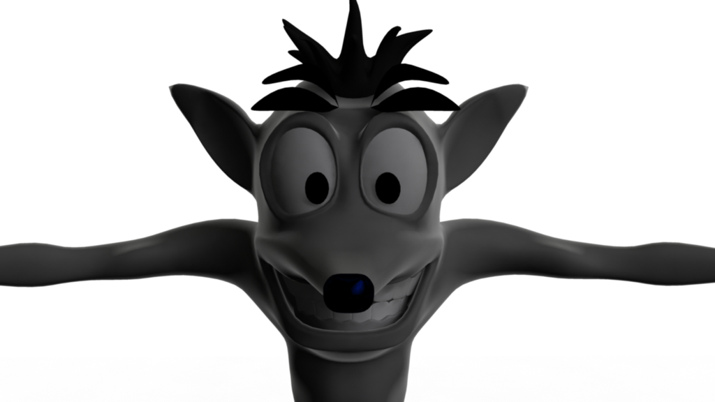 Http - //www - Junkiemonkeys - Com/wp Bandicoot Animation - Black And White Crash Bandicoot (1024x576), Png Download
