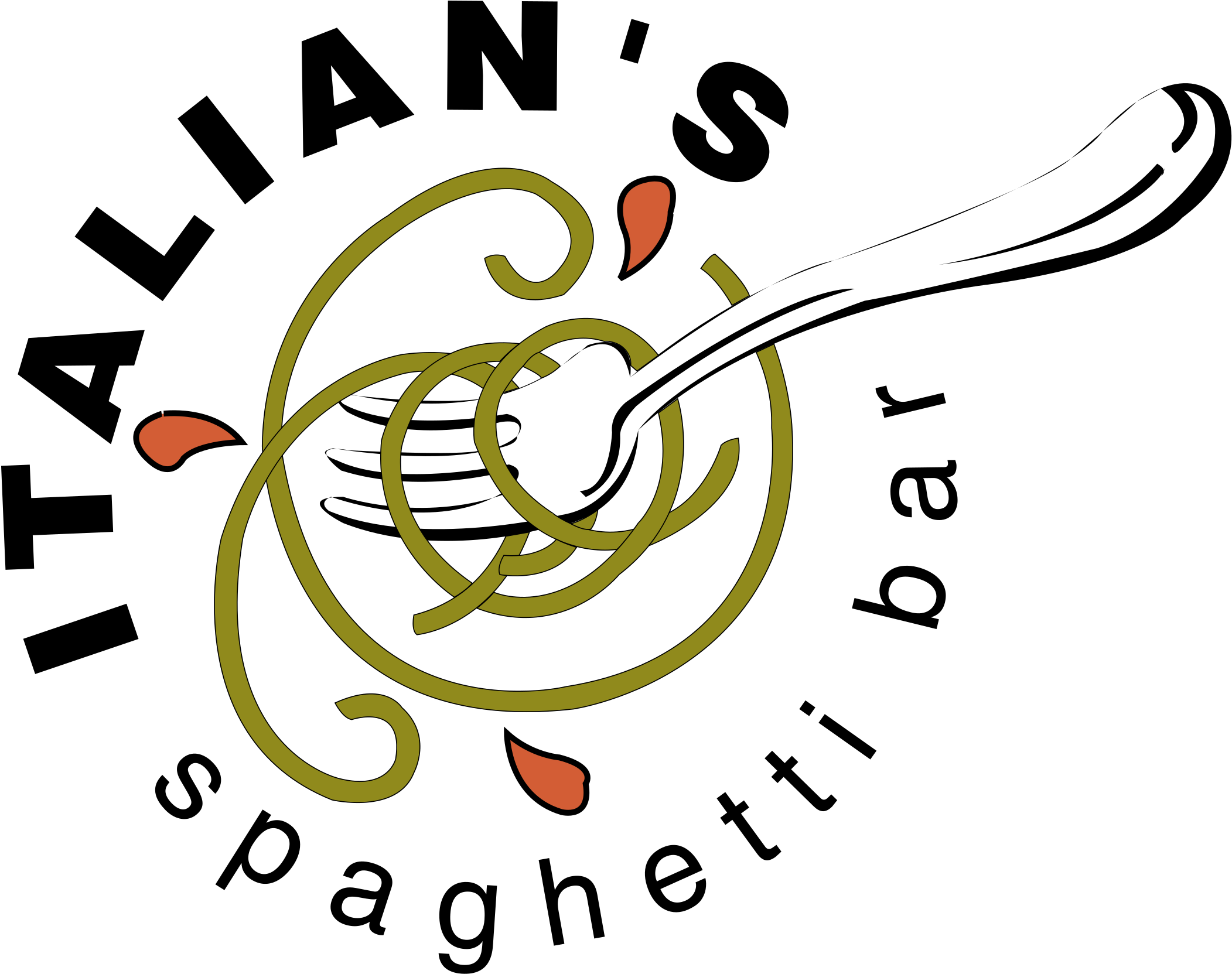 Italian's Spaghetti Bar Logo Png Transparent - Spaghetti Logo Png (2400x2400), Png Download