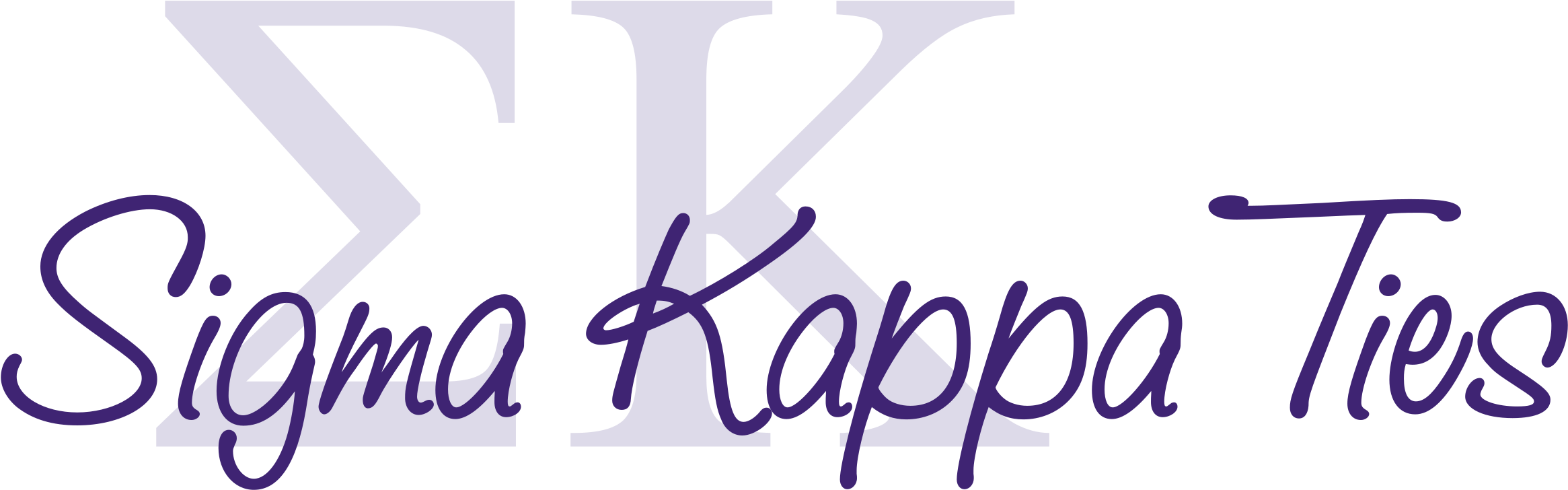 Sigma Kappa Ties Logo Png Transparent - Calligraphy (2400x2400), Png Download