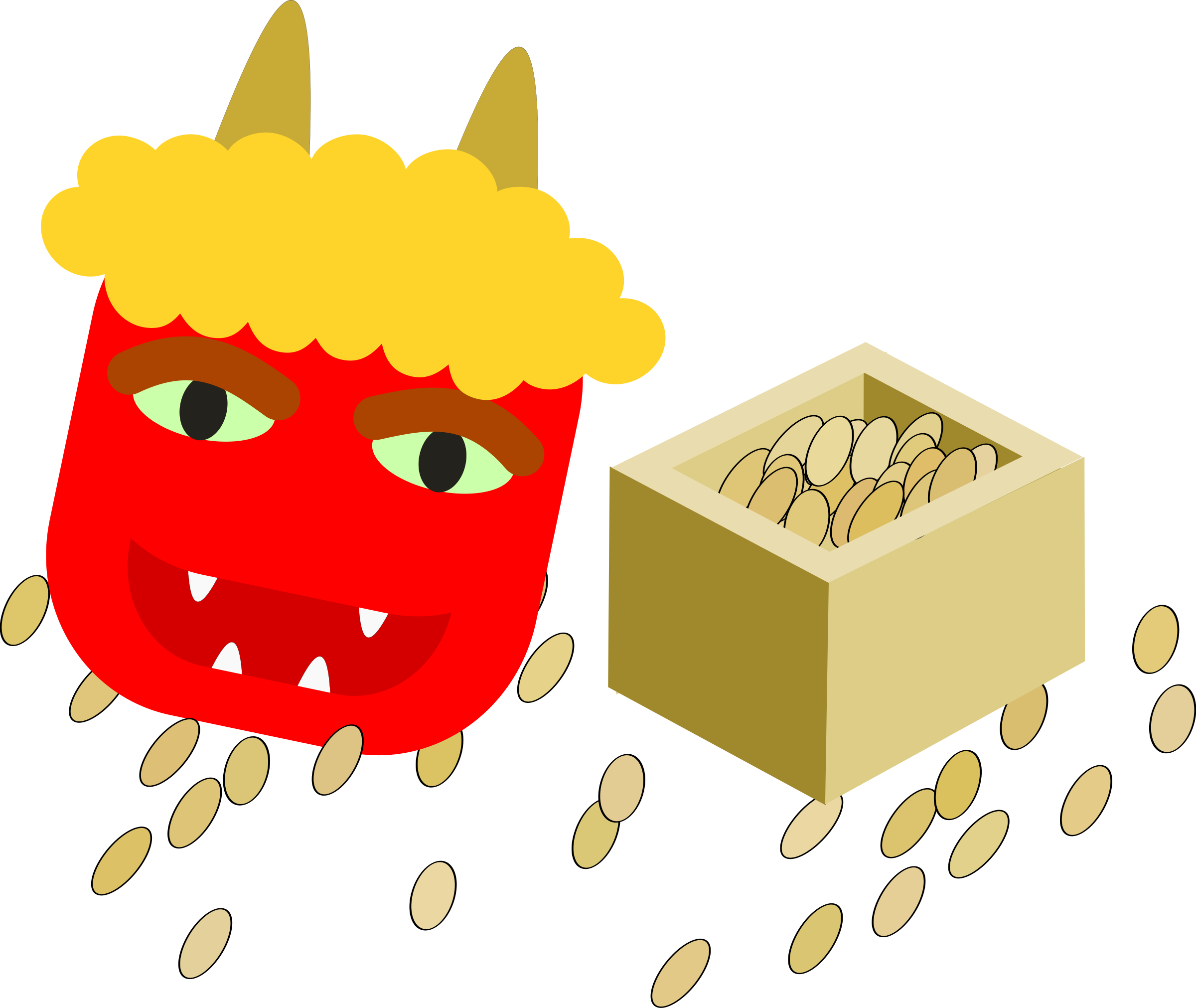 Demon At Setsubun Png Images (600x505), Png Download