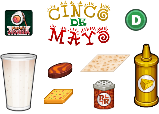 Cinco De Mayo Ingredients Sushiria - Ingredient (600x450), Png Download