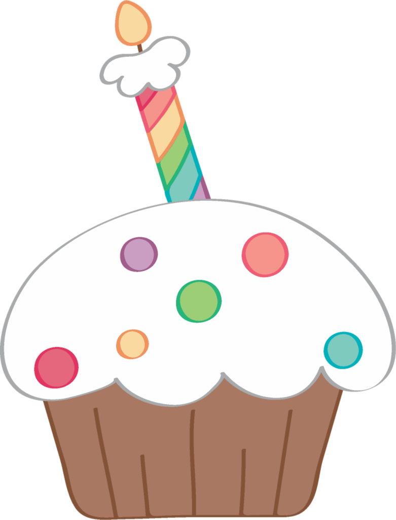 Clipart Free Stock Birthday Cupcakes Clipart - Cosas De Cumpleaños Dibujo (781x1024), Png Download