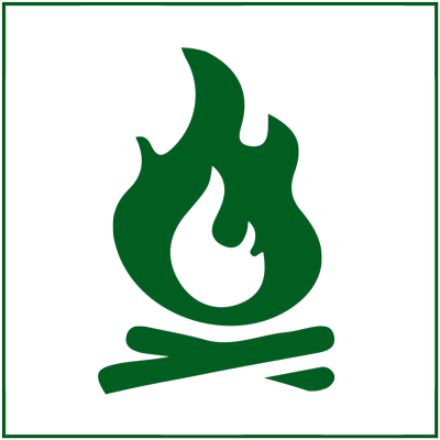 Campfire - Camp Fire Silhouette (400x400), Png Download