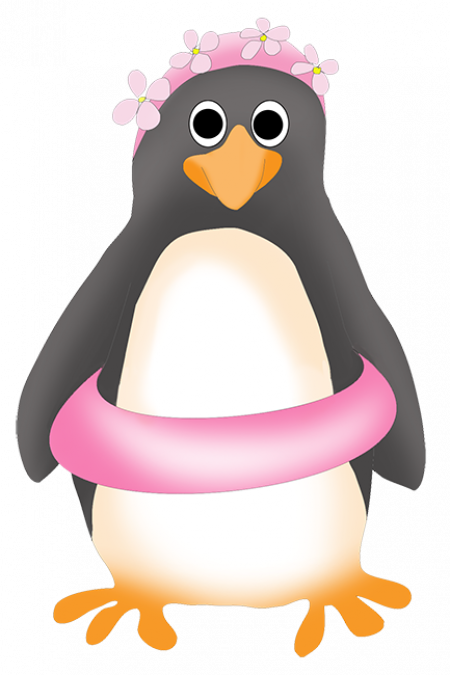 Penguin Clipart - Summer Animal Clip Art (450x675), Png Download
