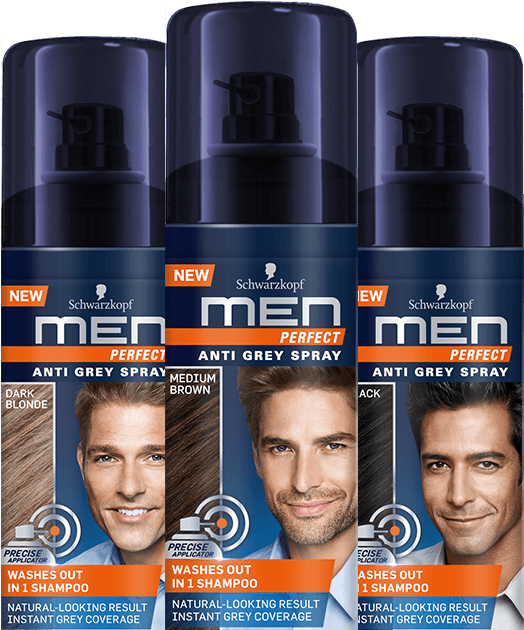 Men Perfect Com Home Anti Grey Spray - Shampoo (970x1400), Png Download