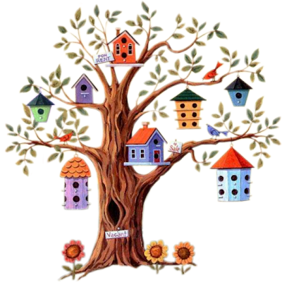 Birdhouses-oaktree - Png Birdhouse (400x400), Png Download