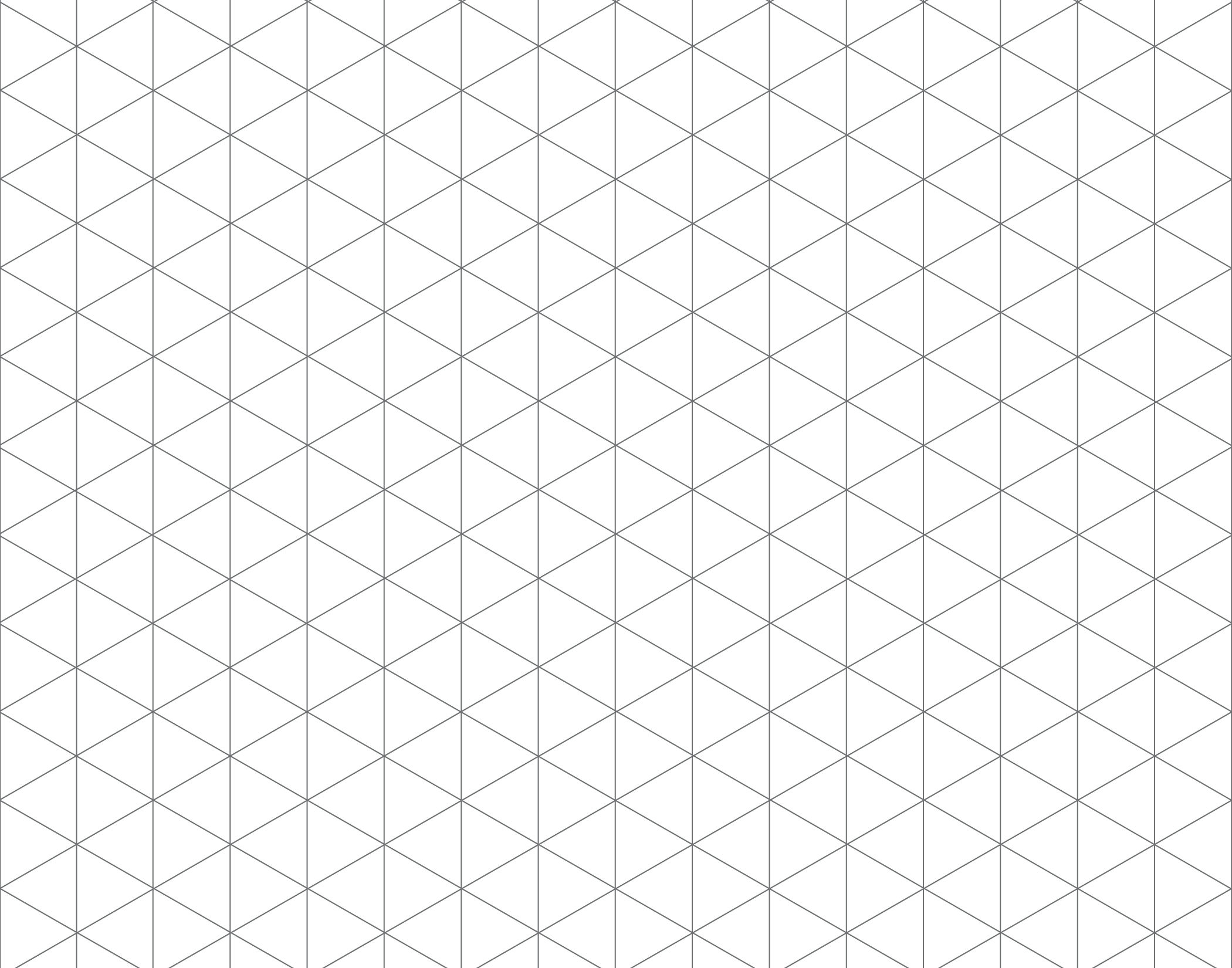 A Blank Isometric Grid - Triangle (2100x1650), Png Download