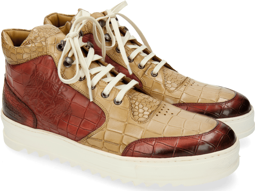 Sneakers Max 1 Alligator Red Nude - Herren Sneakers Melvin & Hamilton Herrenschuh Max (1024x1024), Png Download