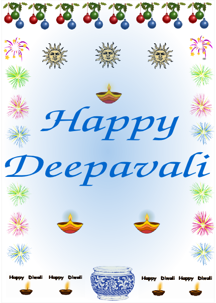 File - Deepavali-greetings - Easter Family Shocker 3 Card (439x615), Png Download