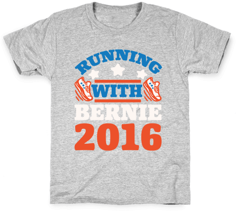 Running With Bernie 2016 Kids T-shirt - Cowardly Dog T-shirt: Funny T-shirt From Lookhuman. (484x484), Png Download