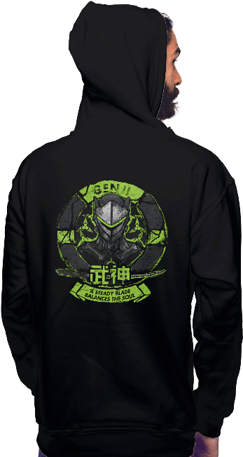 Genji Is With You - Genji Shimada Spray Tee Shirt (650x650), Png Download
