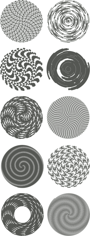 Spiral Design - Adesivos Para Vidros De Temperos (307x800), Png Download