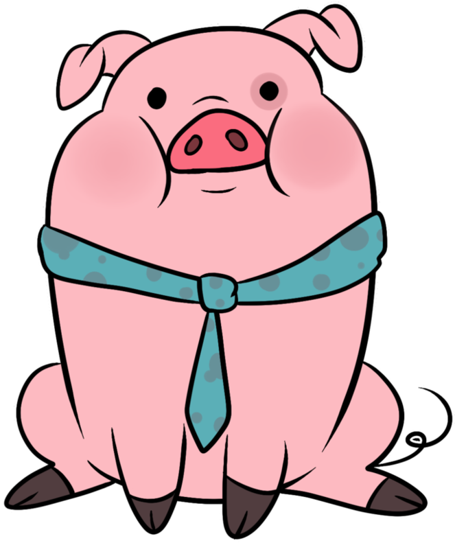 What A Fancy Tie - Imagenes De Chanchitos Animados (871x917), Png Download