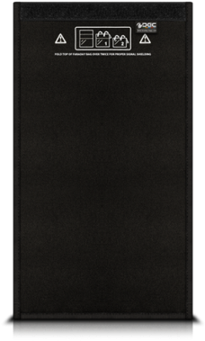 Large Black Hole Faraday Bag - Leather (400x400), Png Download