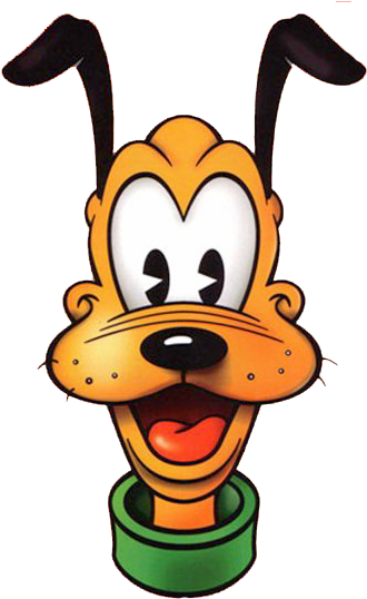 Dog Bone Clipart For Print - Pluto Disney Face (356x544), Png Download
