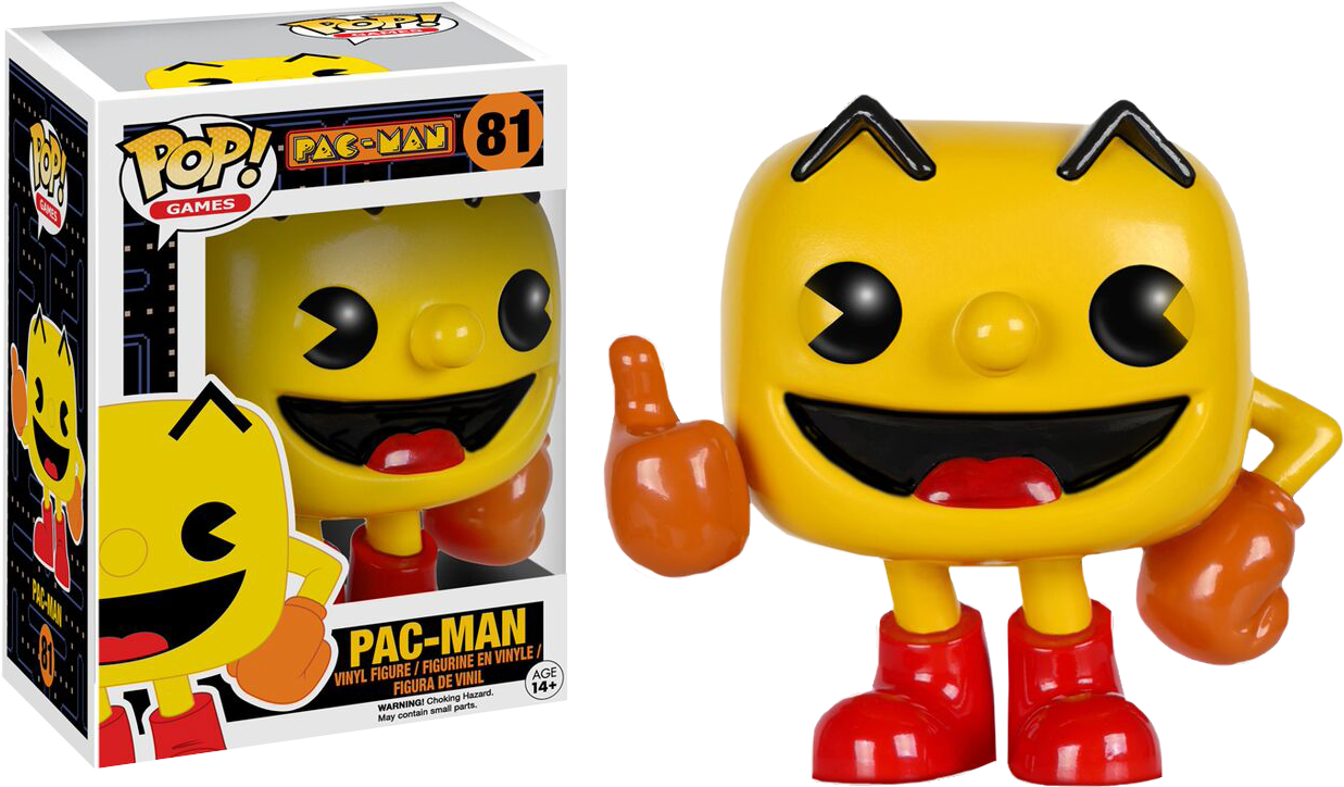 Pac-man Pop Vinyl Figure - Pacman Funko Pop (1237x724), Png Download
