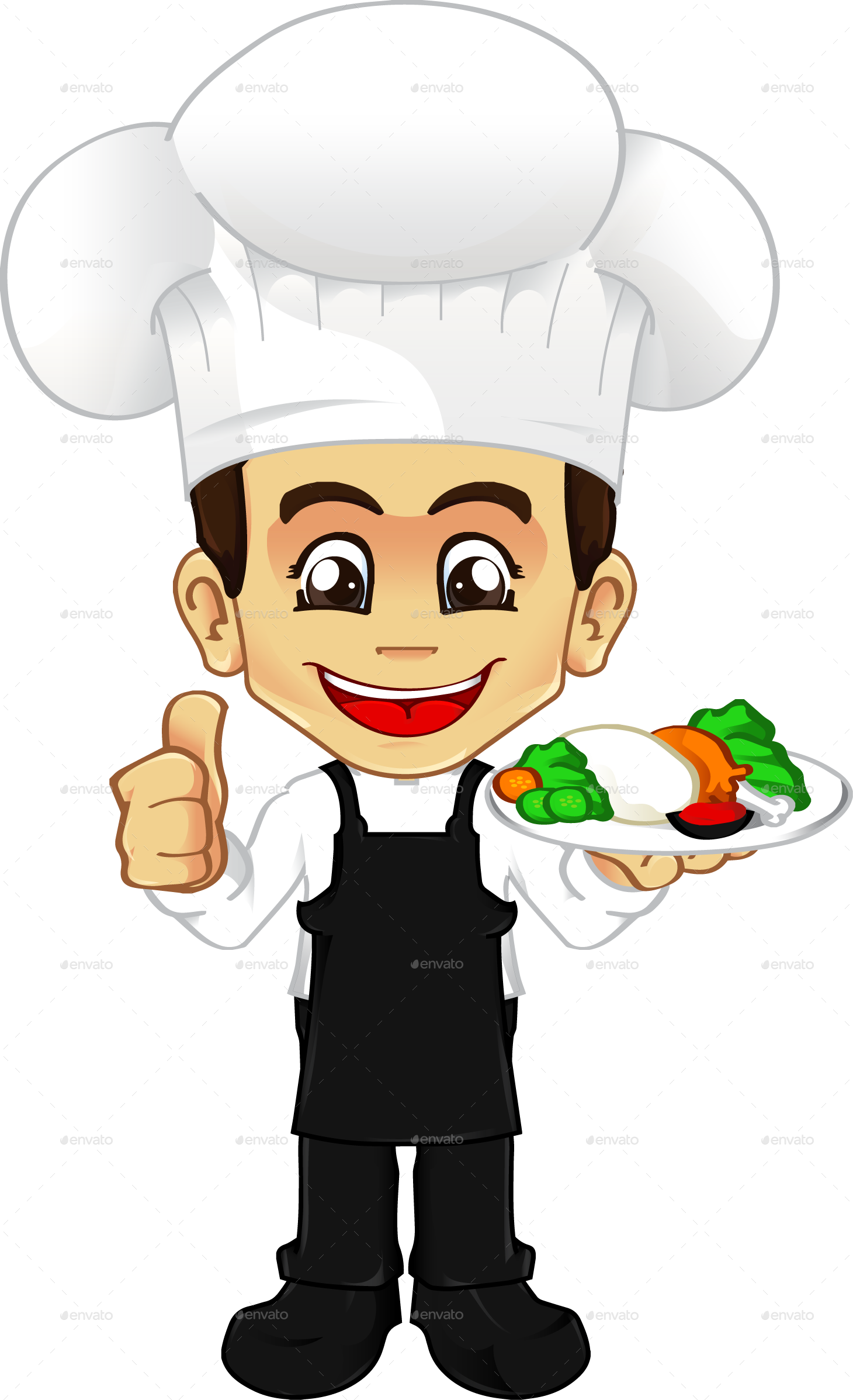 Female Chef Png Wwwimgkidcom The Image Kid Has It - Chef Cartoon (1460x2395), Png Download