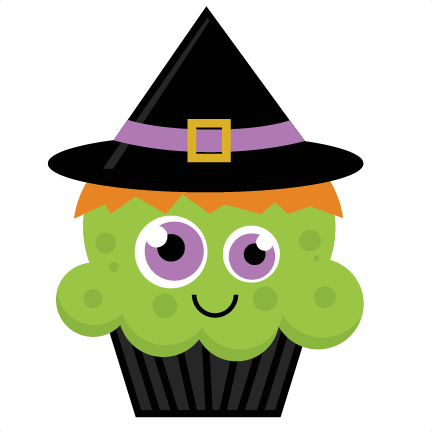 Witch Cupcake Svg Cut File Halloween Svg Cut Files - Diy Halloween Cupcake Design - Personalized With Name (432x432), Png Download