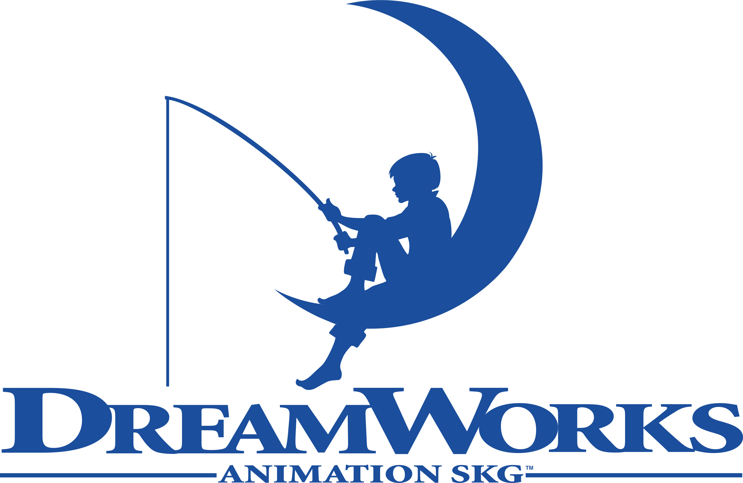 Dreamworks Animation Skg Logo - Dreamworks Animation Logo Png (2000x1302), Png Download