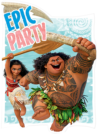 Moana Party Invitations - Moana Invitation Party City (415x550), Png Download
